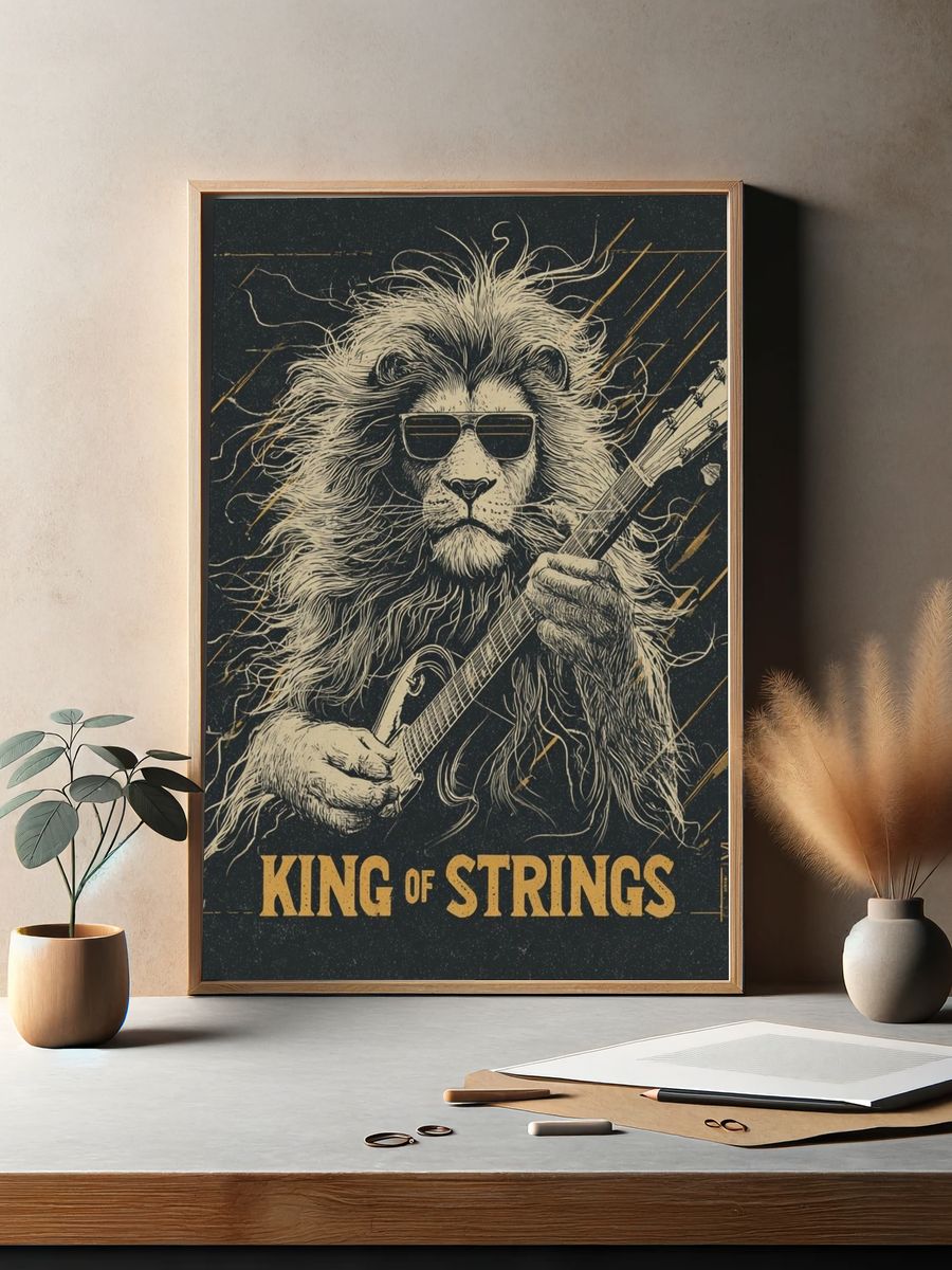 King of Strings — Illustration Print. — room view 2