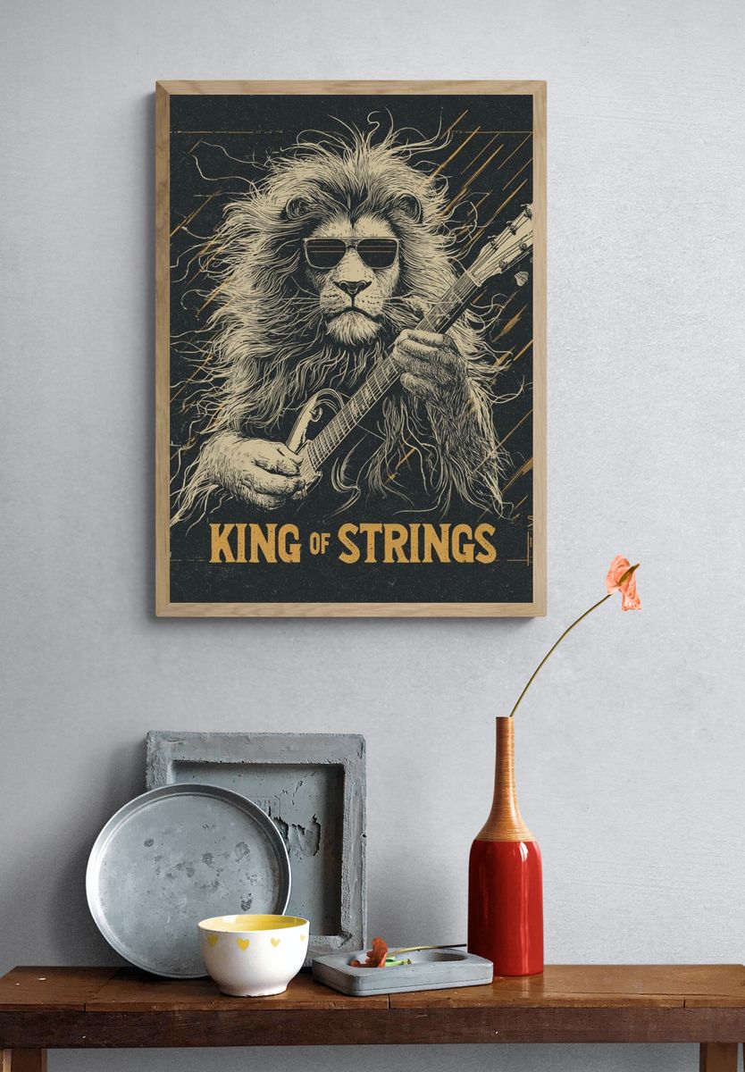 King of Strings — Illustration Print. — room view 3