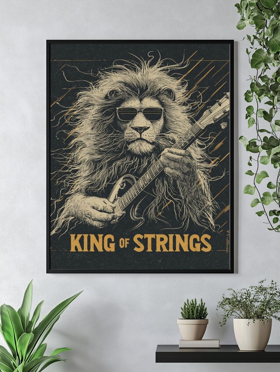 King of Strings — Illustration Print. — room view 4