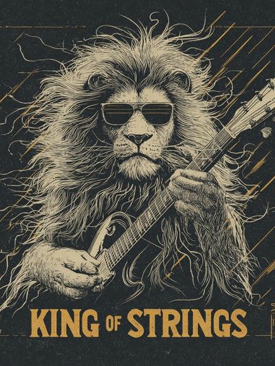 King of Strings — Illustration Print. poster print