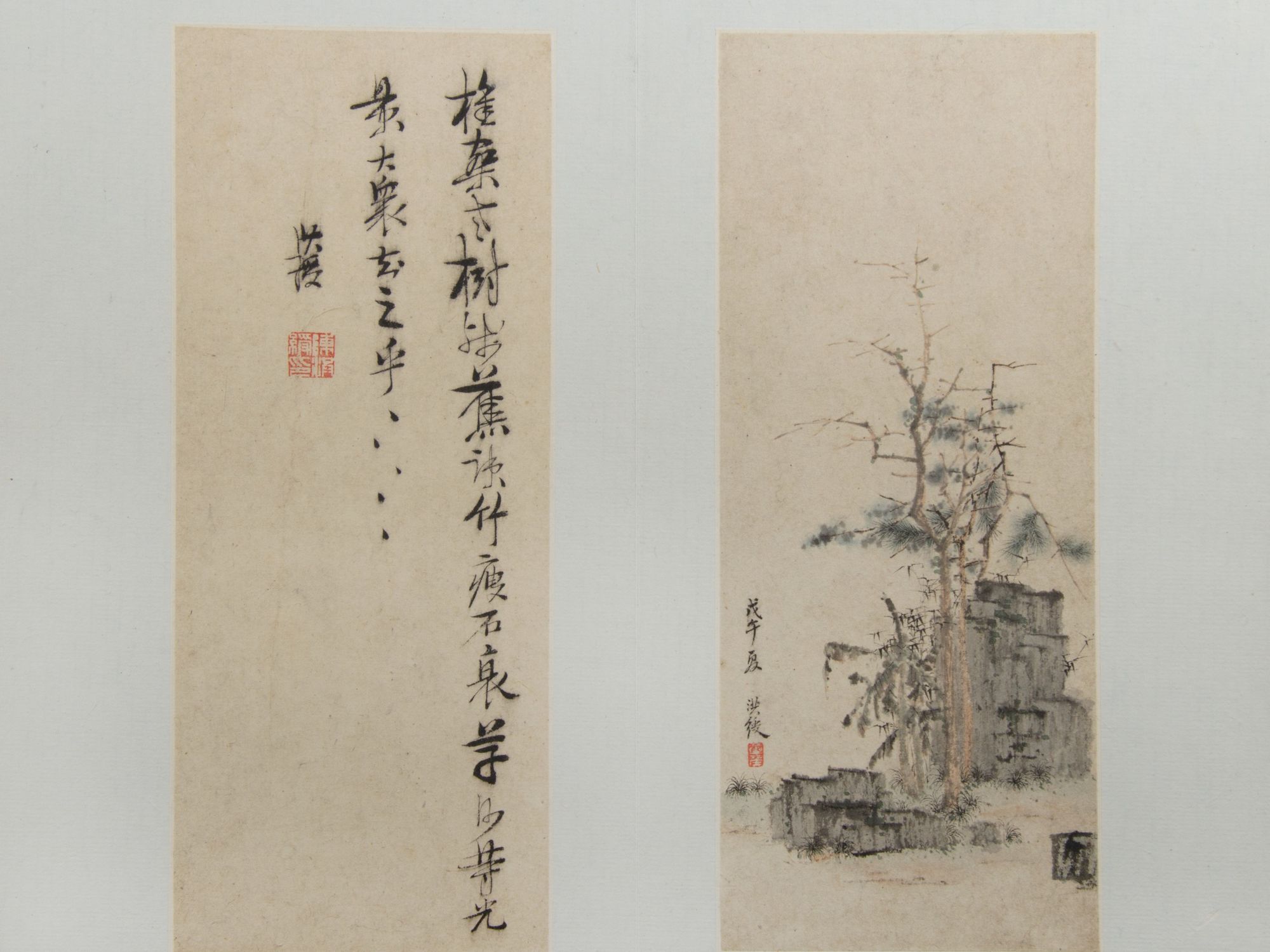 Landscapes, Figures, and Flowers by Chen Hongshou — Art Print. poster detail