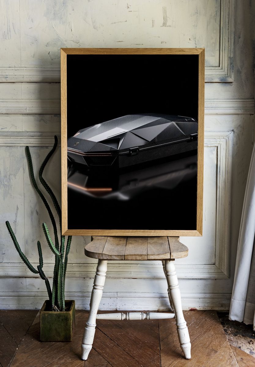 Luxury Car-Inspired Coffin — Modern Print. — room view 1