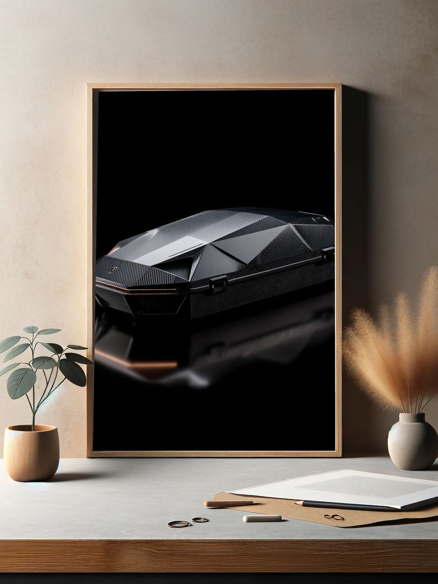 Luxury Car-Inspired Coffin — Modern Print. — room view 2