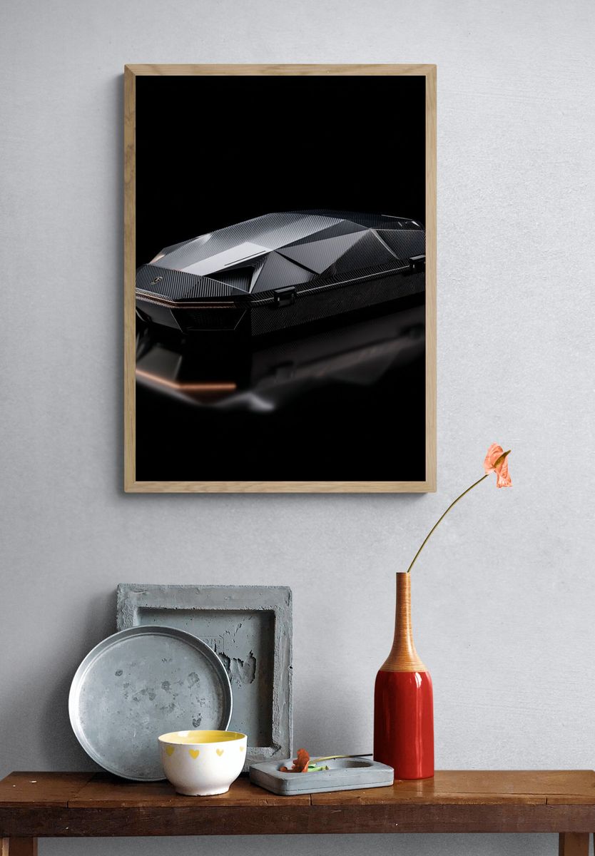 Luxury Car-Inspired Coffin — Modern Print. — room view 3