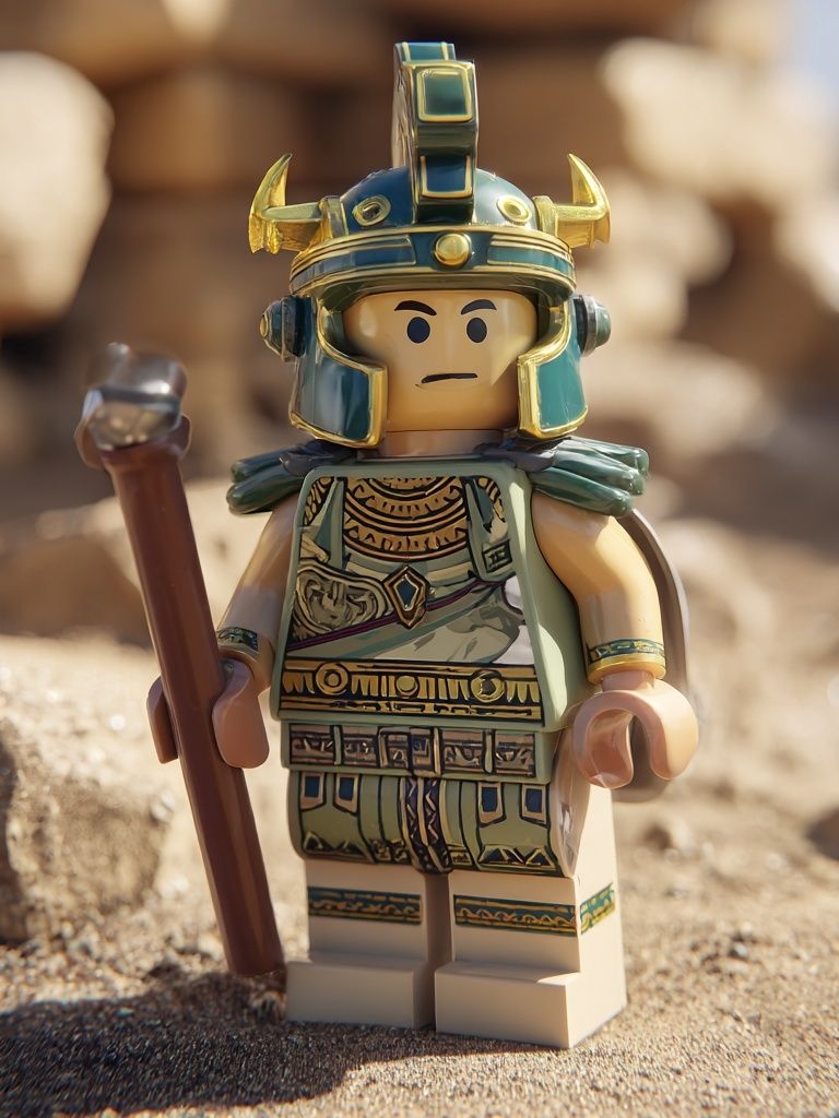 LEGO Egyptian Warrior — Toy Art Print. poster — kids art