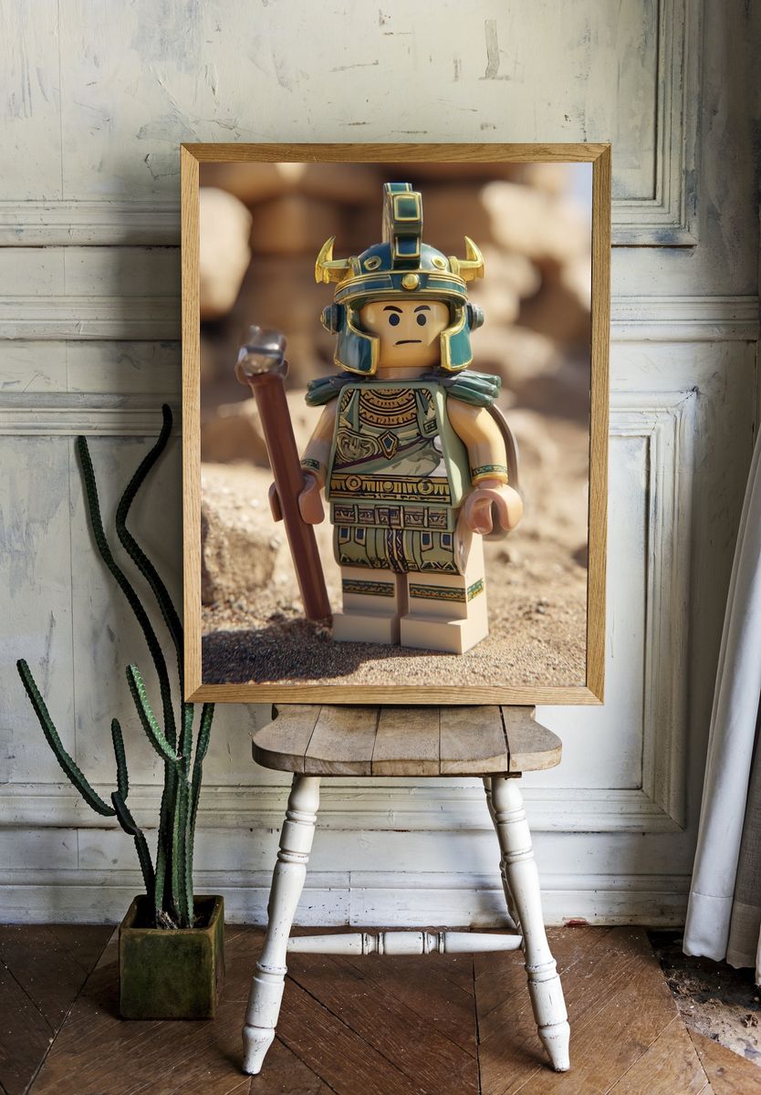 LEGO Egyptian Warrior — Toy Art Print. — room view 1