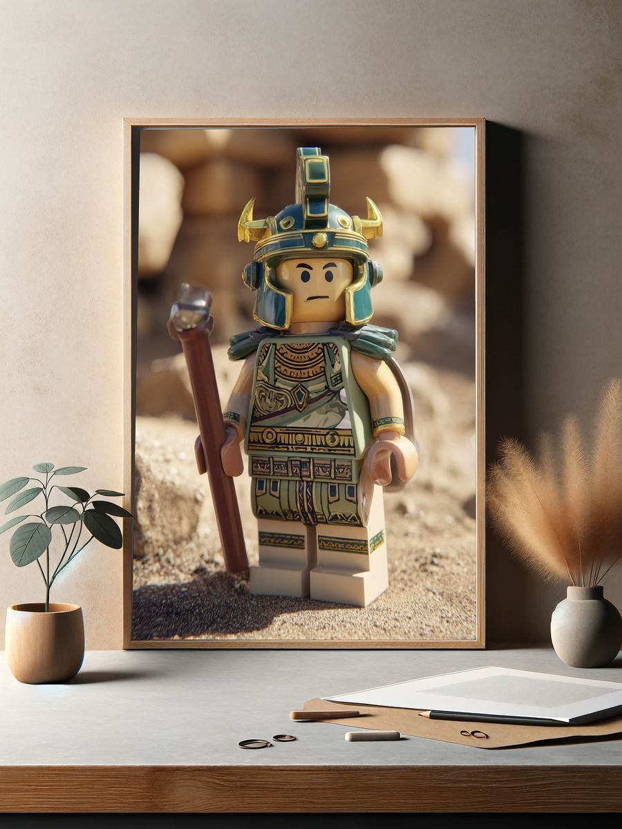 LEGO Egyptian Warrior — Toy Art Print. — room view 2