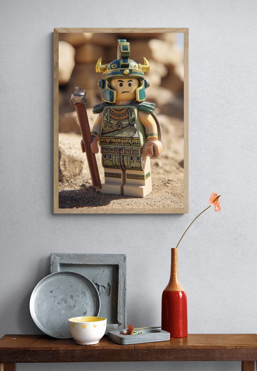 LEGO Egyptian Warrior — Toy Art Print. — room view 3