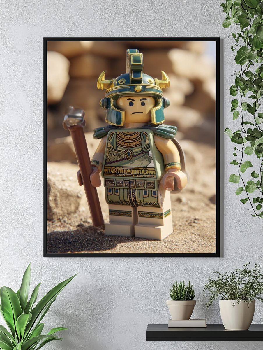 LEGO Egyptian Warrior — Toy Art Print. — room view 4