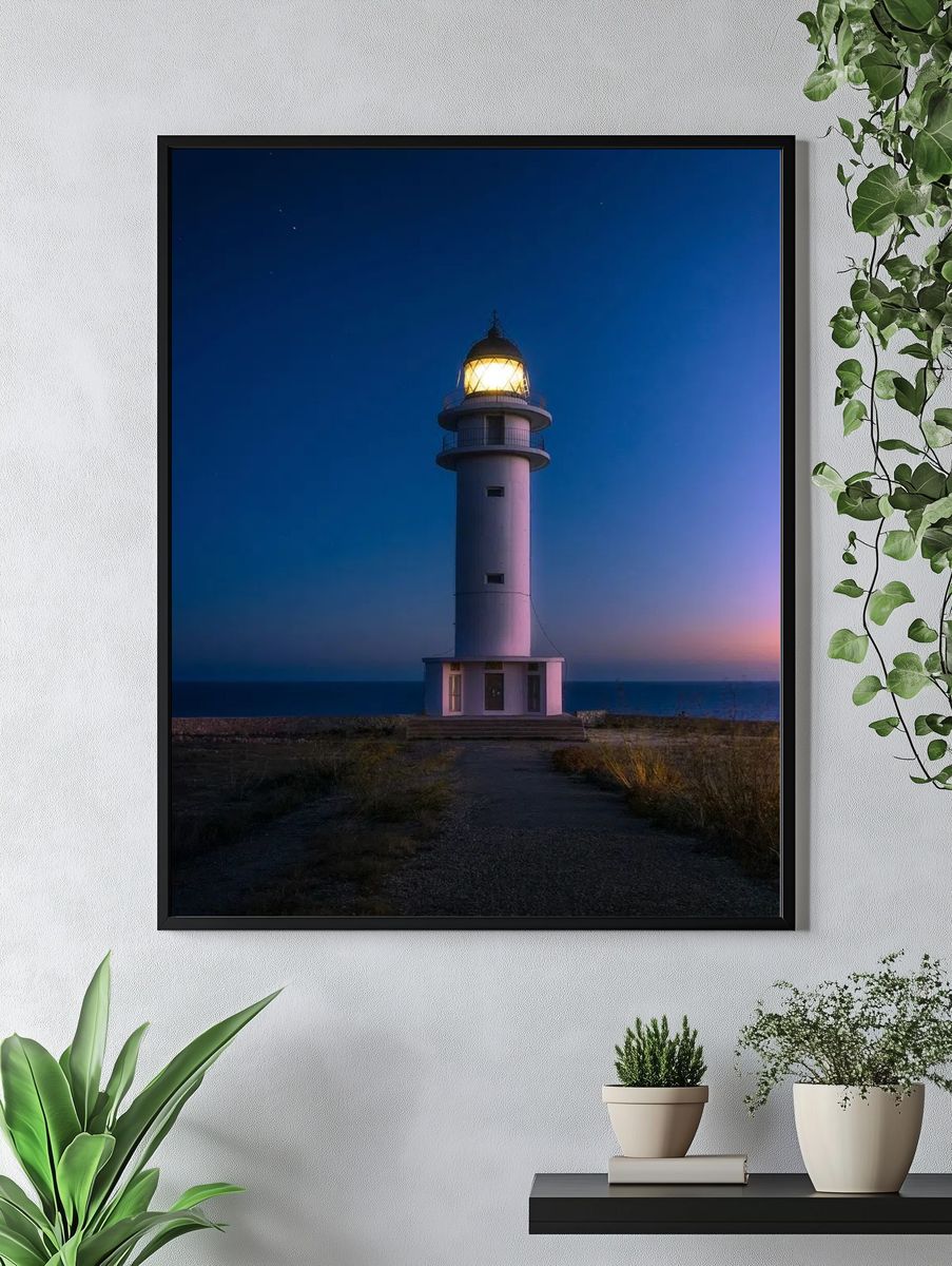 Lighthouse at Dusk — Photography Print. — room view 4