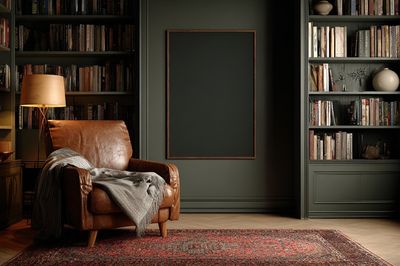 Cozy Library Interior Photography Poster. poster print