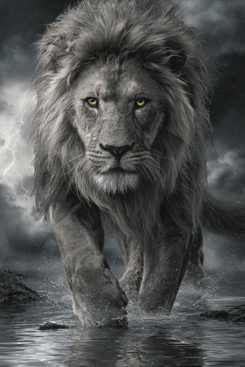 Majestic Lion — Digital Art Print. poster detail
