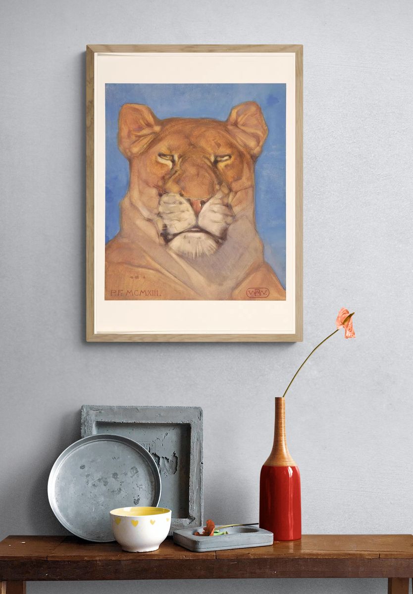 Lioness Portrait — Fine Art Print. — room view 3