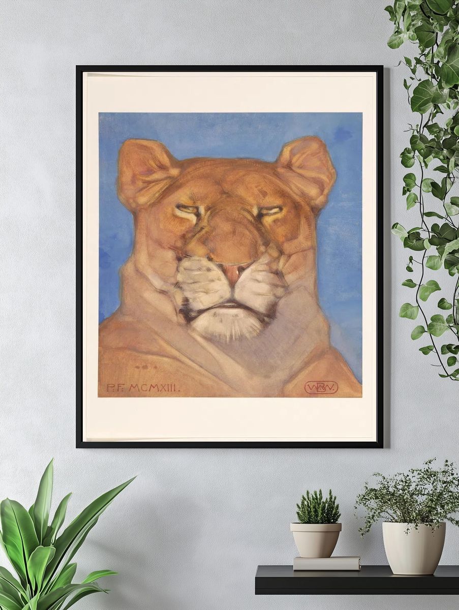 Lioness Portrait — Fine Art Print. — room view 4