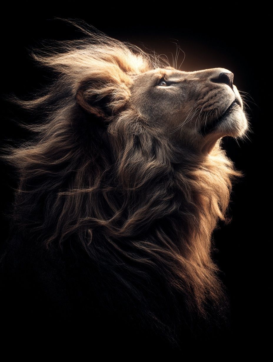 Majestic Lion Portrait Poster. poster detail