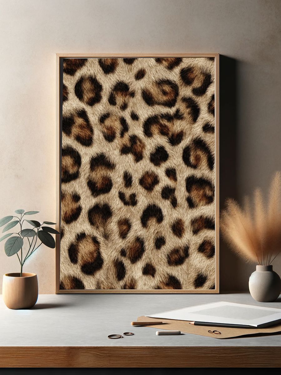 Leopard Print Poster. — room view 2