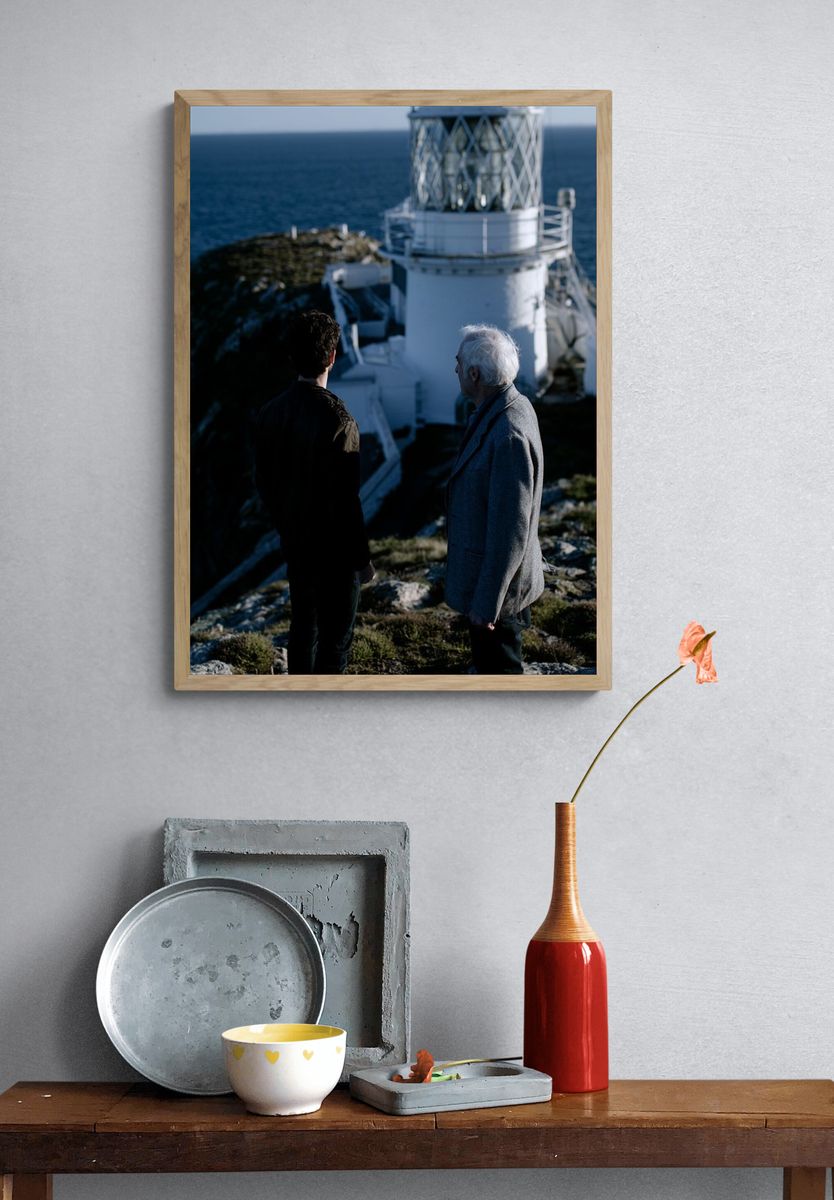 Lighthouse Cliffside Photography Poster. — room view 3