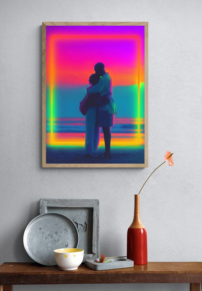 Lovers Embrace — Abstract Print. — room view 3
