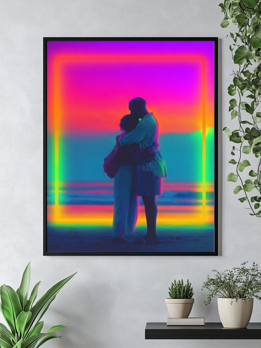 Lovers Embrace — Abstract Print. — room view 4