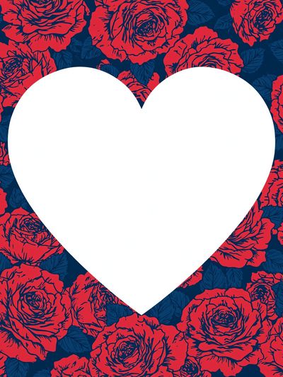Floral Heart Love Print.