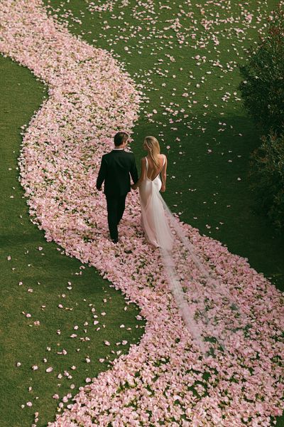 Romantic Petal Path Photography Poster. poster
