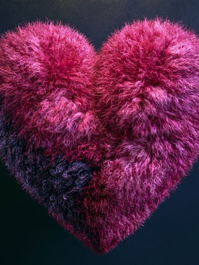 Fuzzy Magenta Heart Print. poster