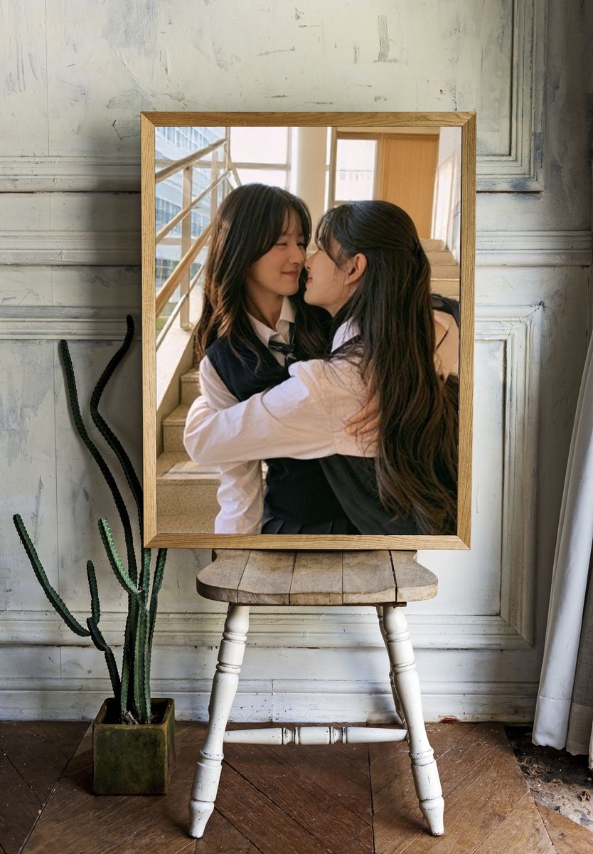 Tender Kiss Portrait Poster. room preview