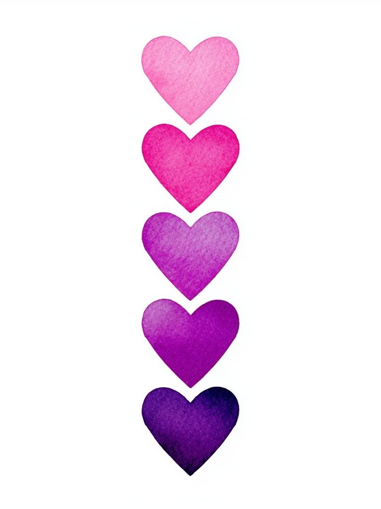 Pink Heart Stack Typography Print. poster — love-romantic art