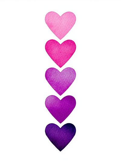 Pink Heart Stack Typography Print.