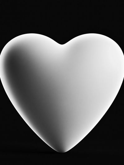 Floating Heart Black-White Poster. poster