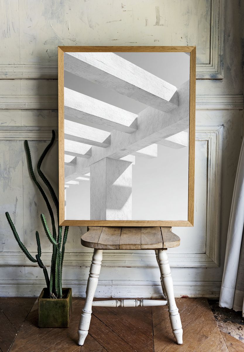 Modern Architecture — Minimalist Print. room preview