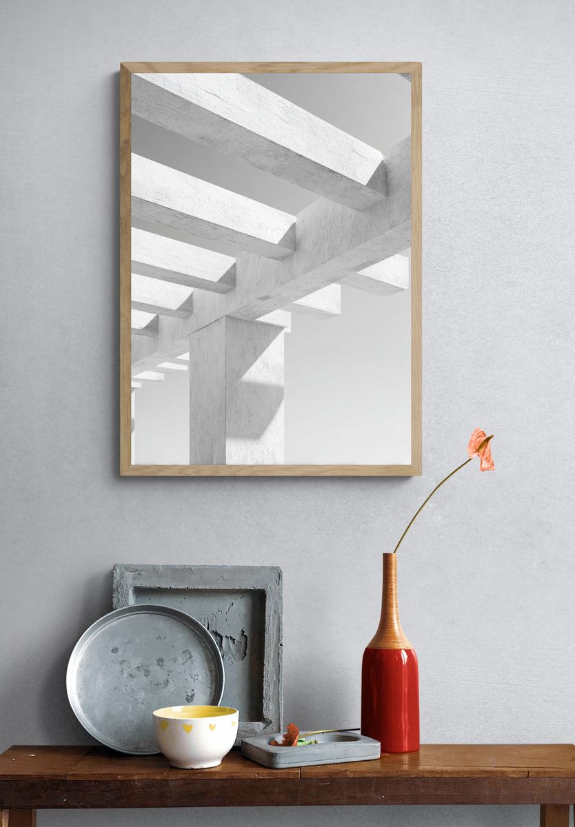 Modern Architecture — Minimalist Print. — room view 3