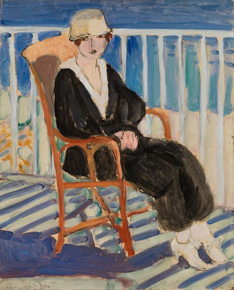 Henri Matisse's Young Girl Balcony. poster detail
