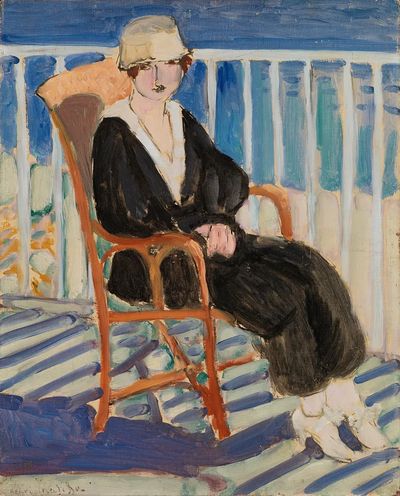 Henri Matisse's Young Girl Balcony. poster