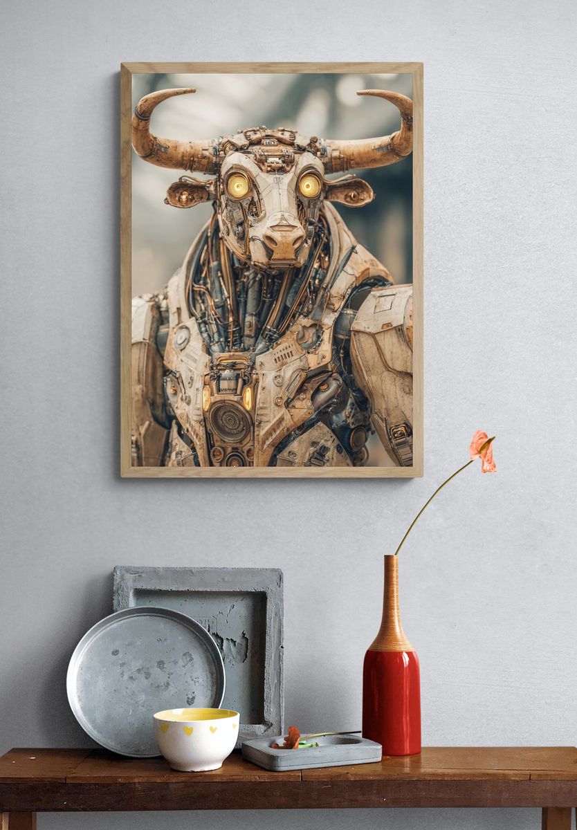 Mechanical Bull — Digital Art Print. — room view 3