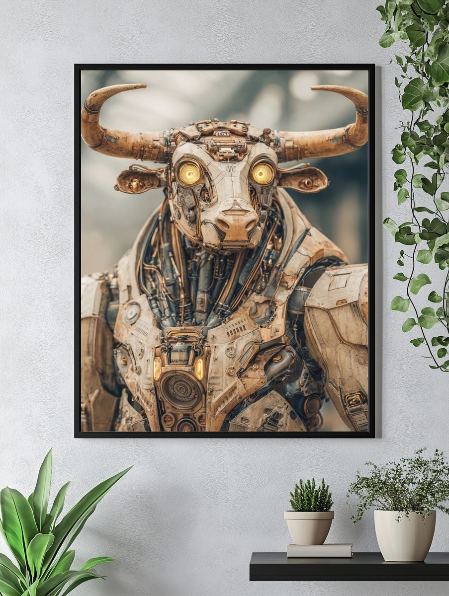 Mechanical Bull — Digital Art Print. — room view 4