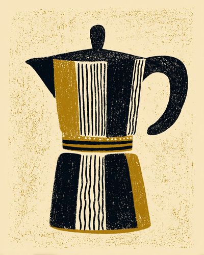 Moka Pot Mid-Century Poster.