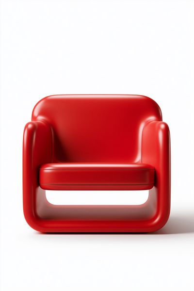 Red Modern Armchair Print.