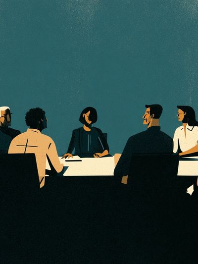 Mid-Century Dinner Party Poster.