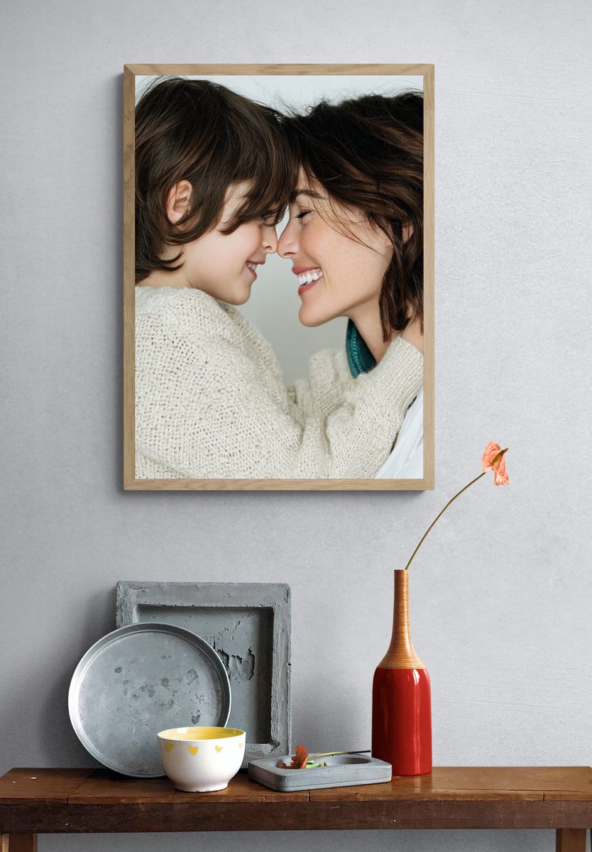 Mother and Child Smiling Portrait Poster. — room view 3