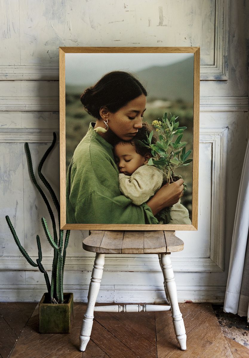 Mother and Child Portrait Photography Poster. — room view 1