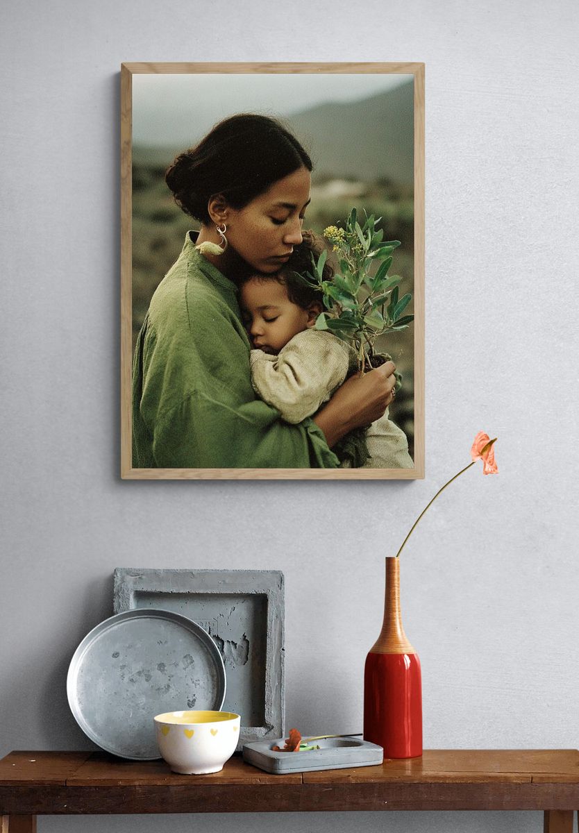 Mother and Child Portrait Photography Poster. — room view 3