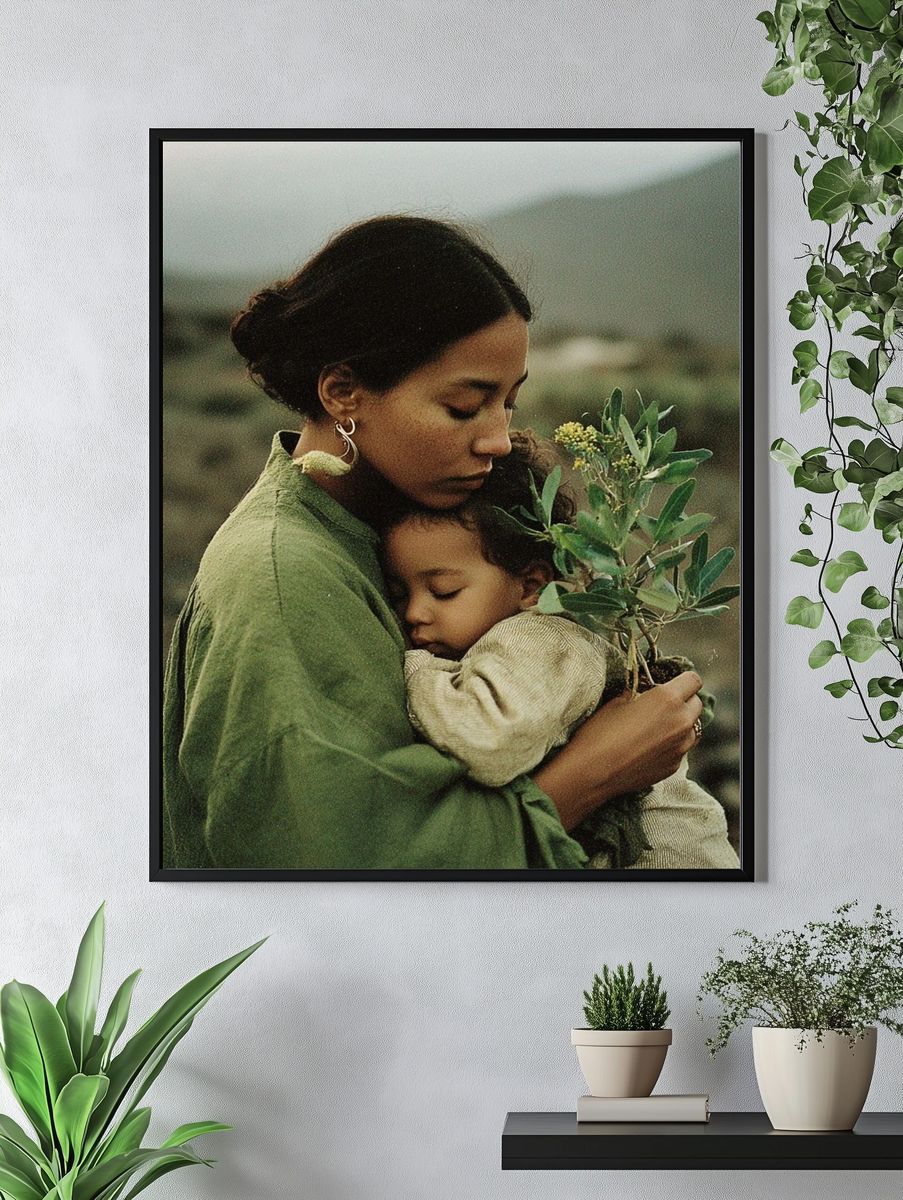 Mother and Child Portrait Photography Poster. — room view 4