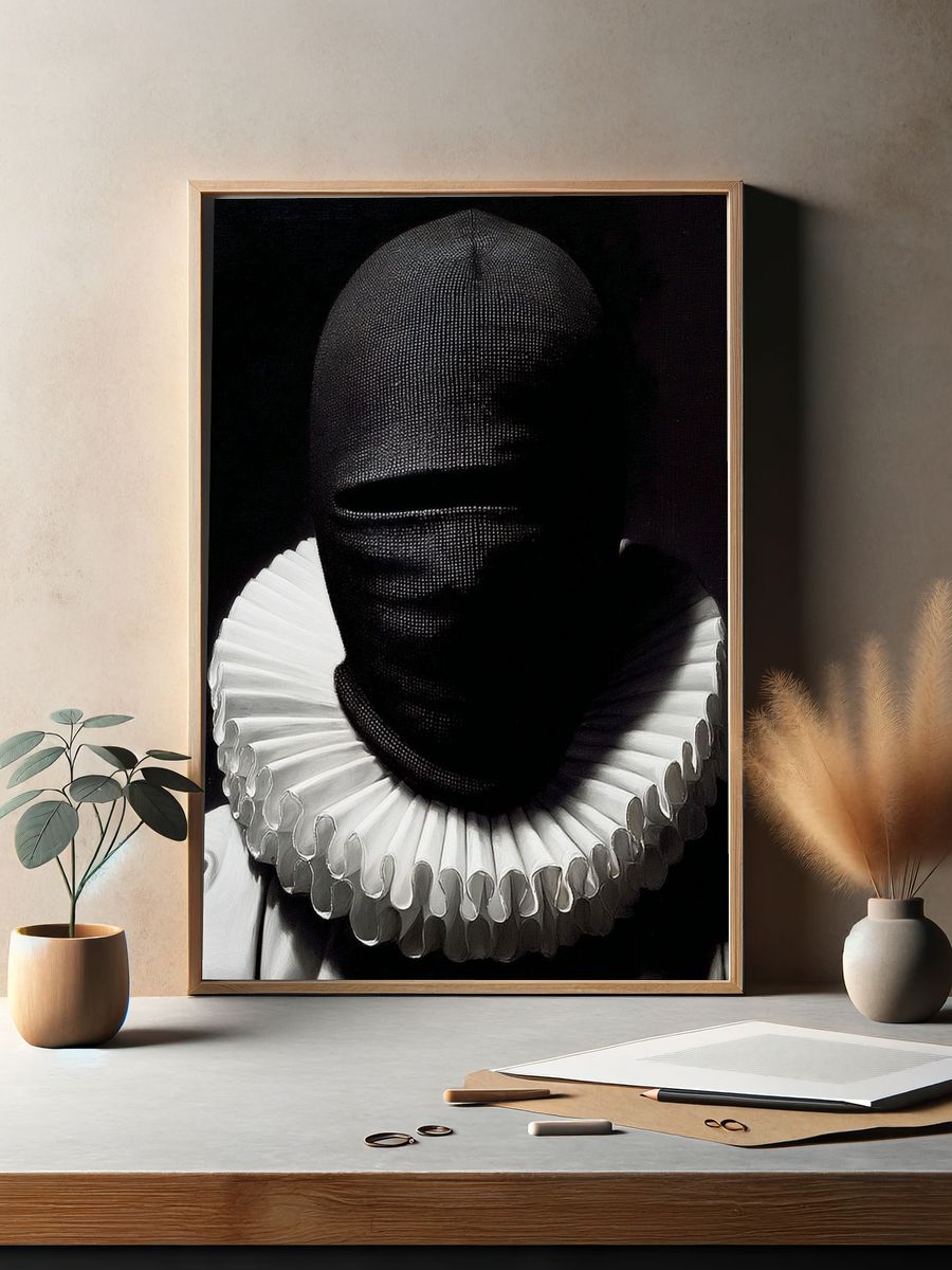 Mysterious Clown Portrait Poster. — room view 2