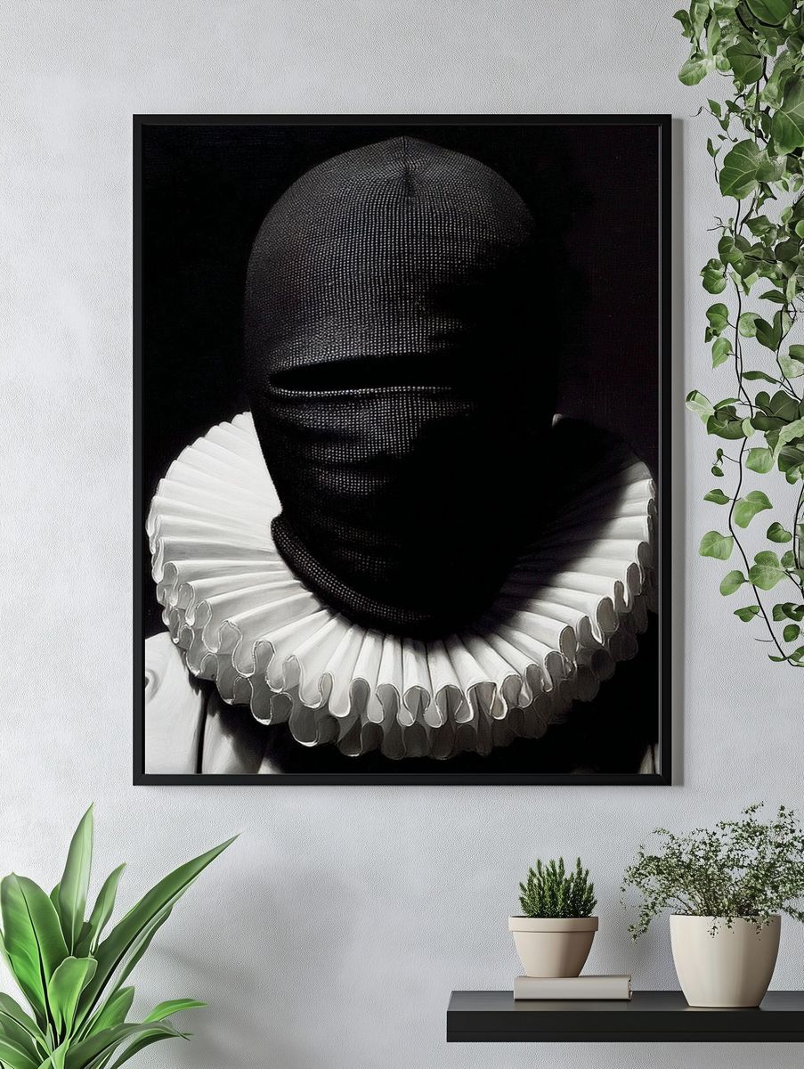 Mysterious Clown Portrait Poster. — room view 4