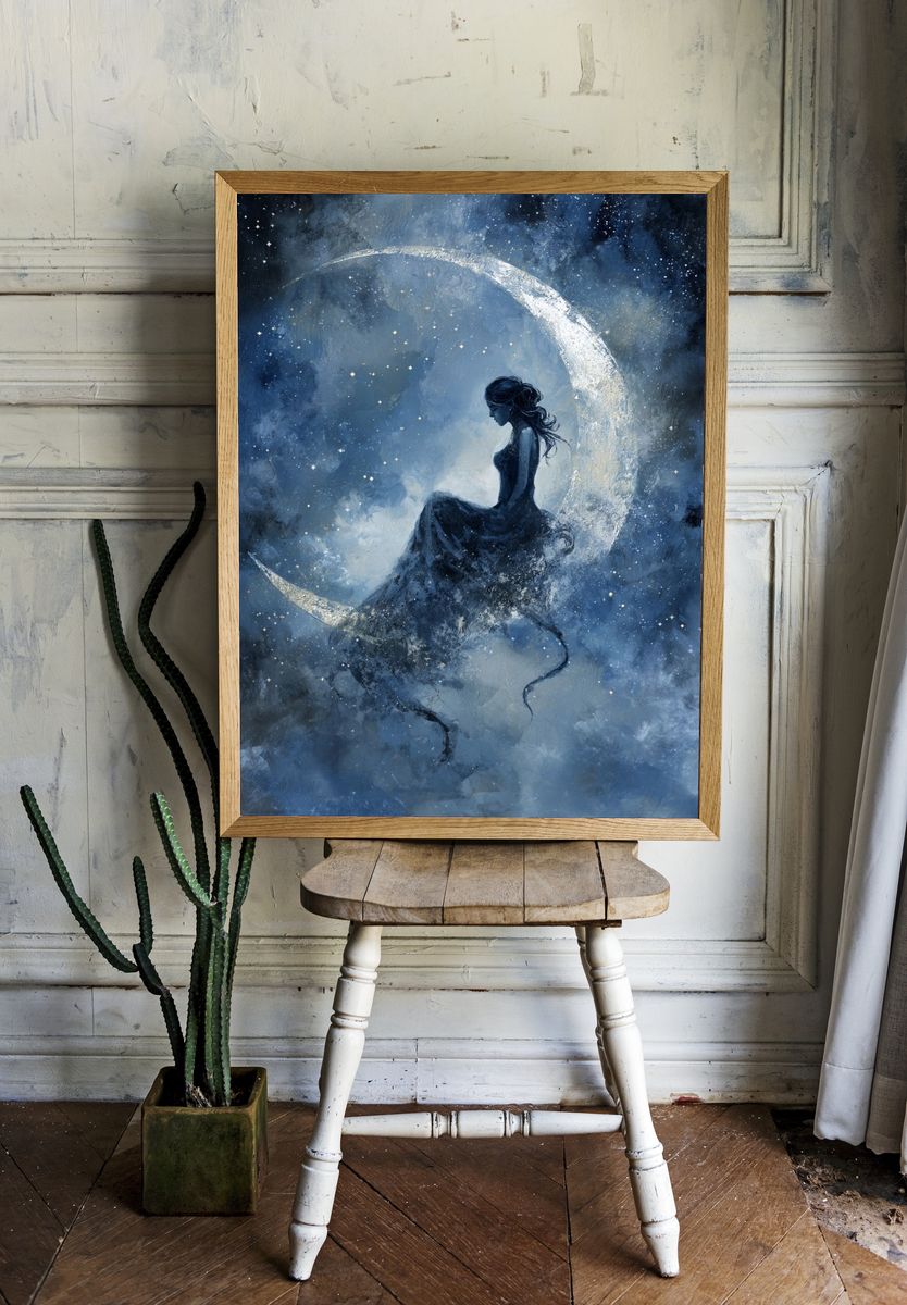 Moonlit Dreamer — Fine Art Print. — room view 1