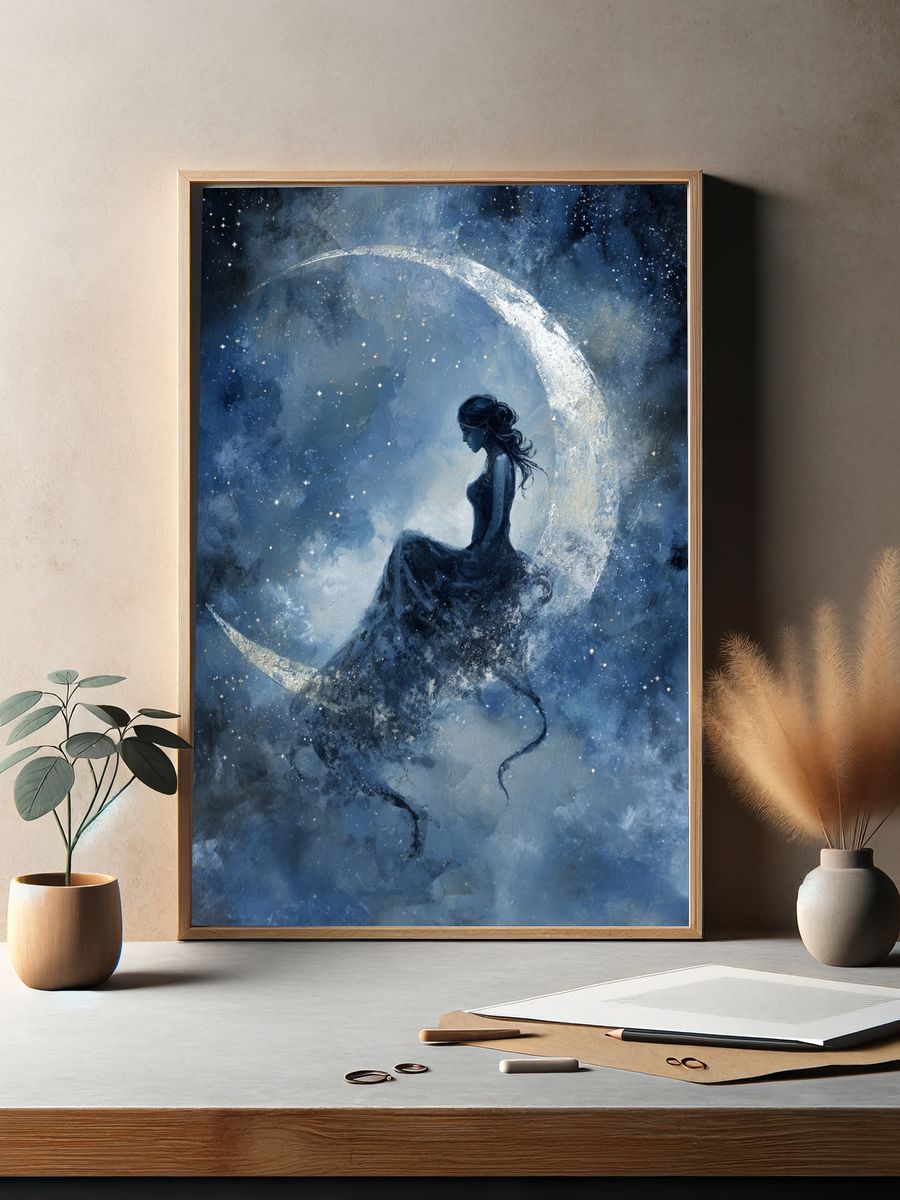 Moonlit Dreamer — Fine Art Print. — room view 2