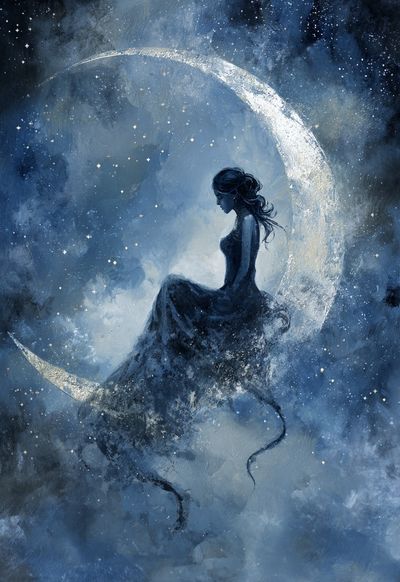 Moonlit Dreamer — Fine Art Print. poster
