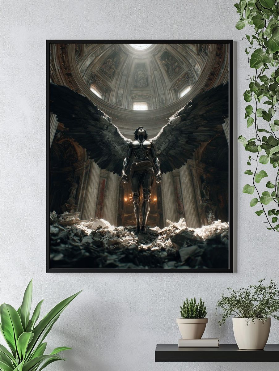 Mechanical Angel — Surreal Art Print. — room view 4