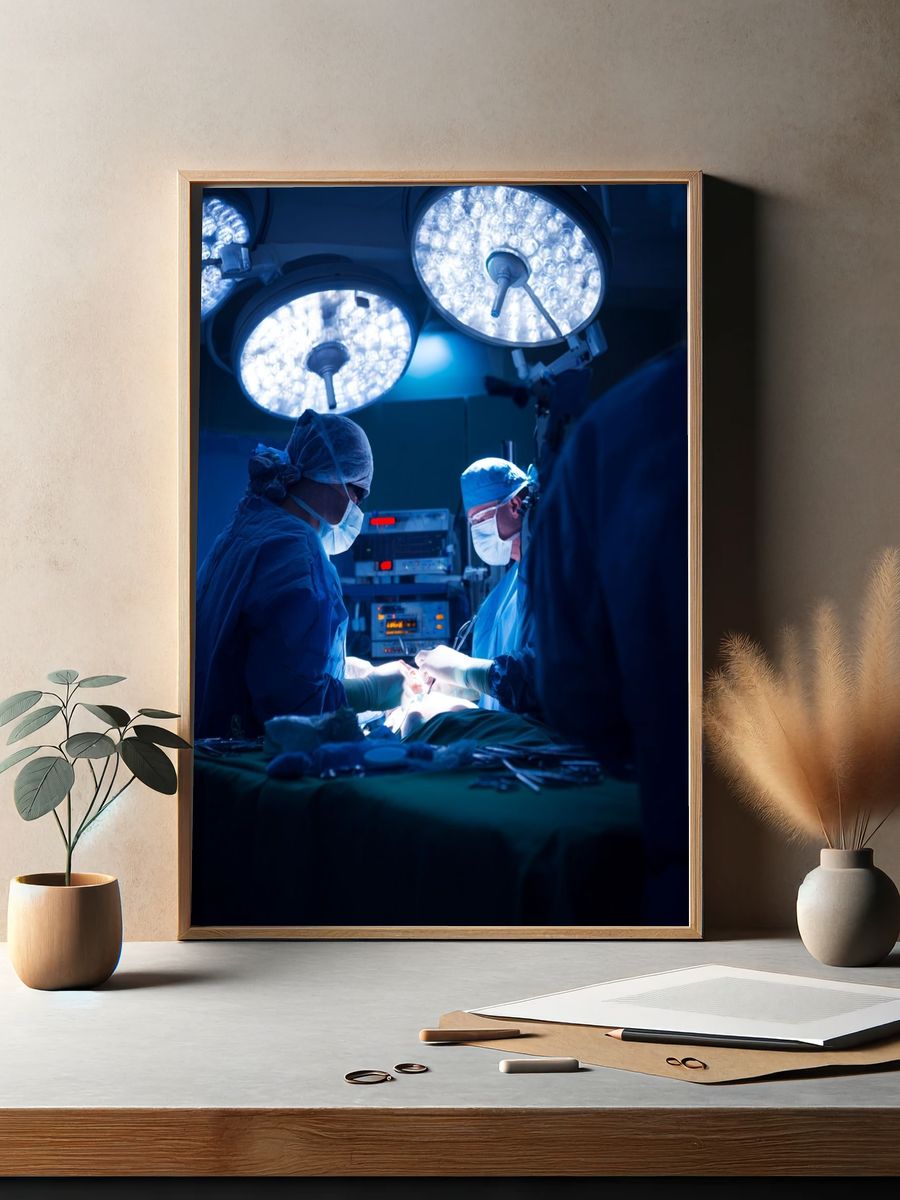 Surgical Team in Action — Medical Photography Print. — room view 2